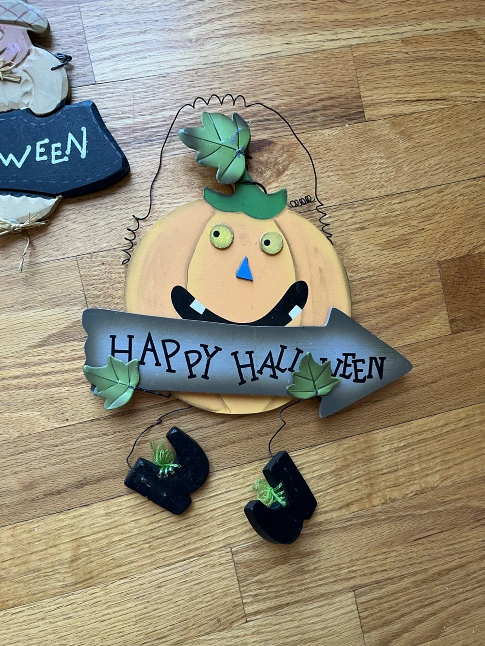 Vintage Wooden Halloween Signs